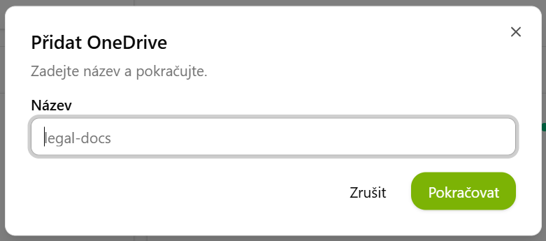 Pridanie OneDrive